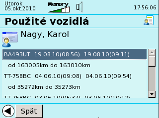 Informácie o vodičovi - použité vozidlá
